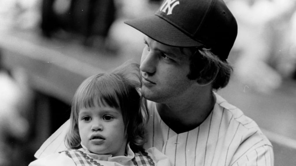 At Thurman Munson's Ohio grave a bat was left for the Yankees great