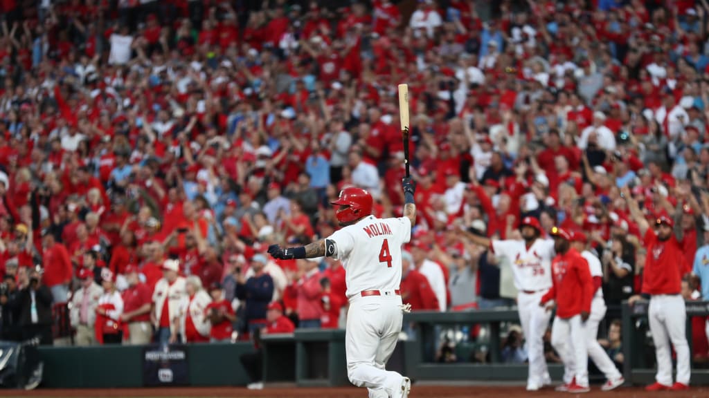 NLDS: Yadier Molina delivers epic bat flip after walk-off sac-fly