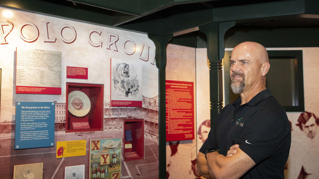 Walker at the Taking the Field exhibit.