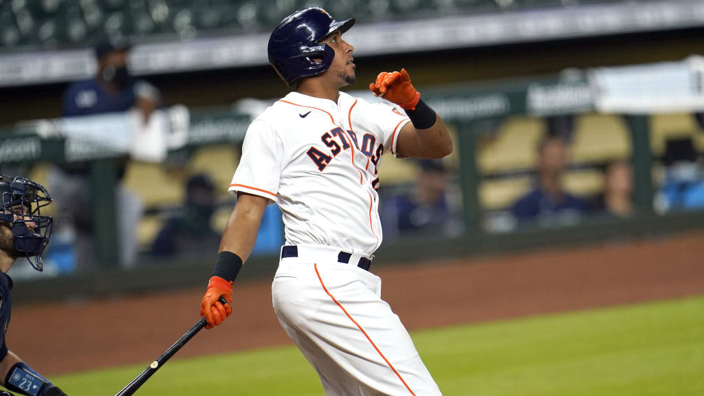 Houston Astros left fielder Michael Brantley (23) bats in the