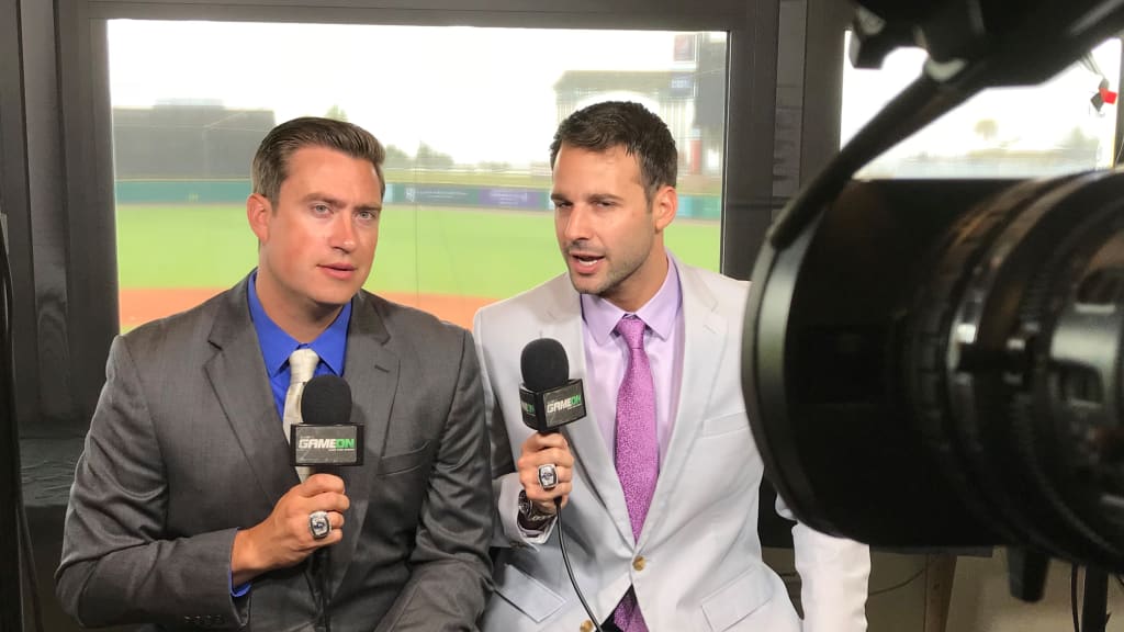 Chris Garagiola (right) has spent the last four years broadcasting games for Double-A Pensacola.