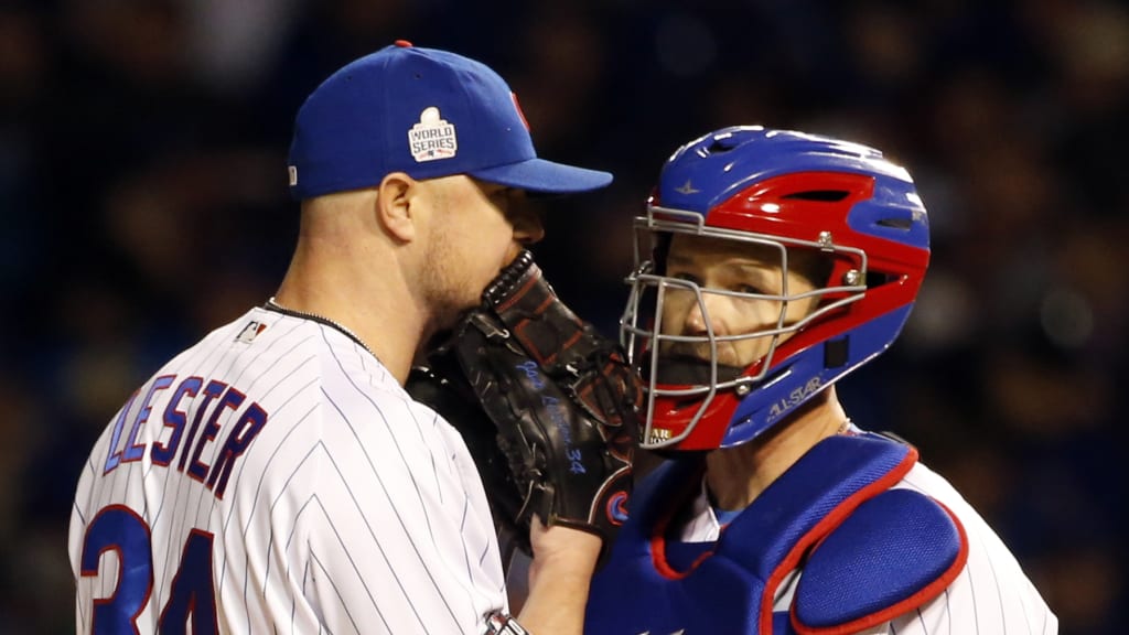 Jon Lester Chicago Cubs Fanatics Authentic 2016 MLB World Series