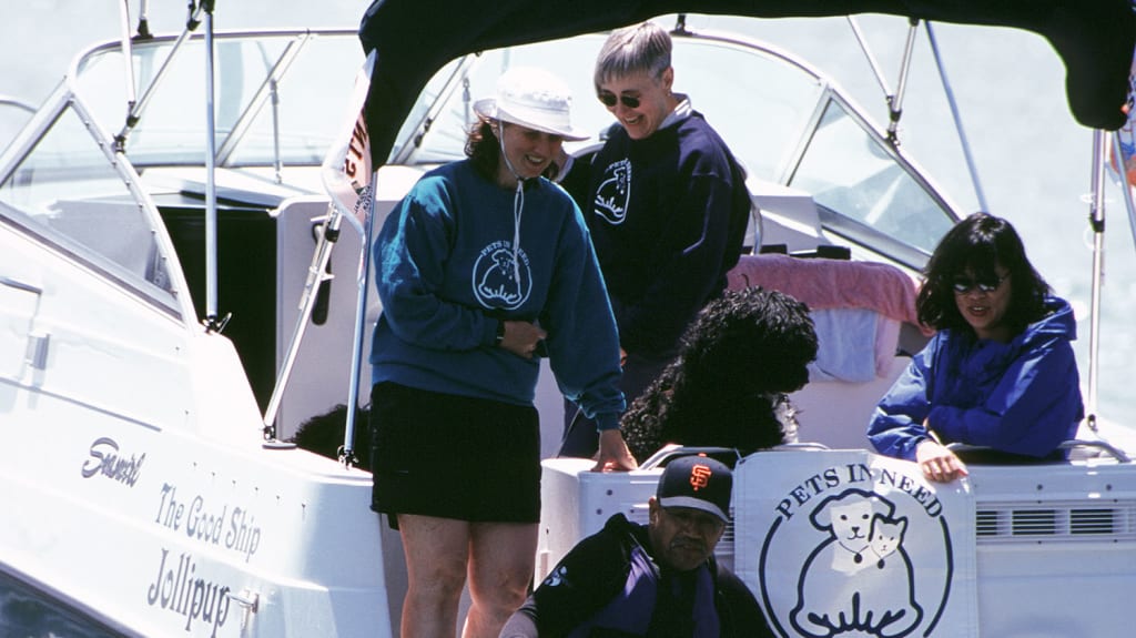 The Giants used dogs in McCovey Cove