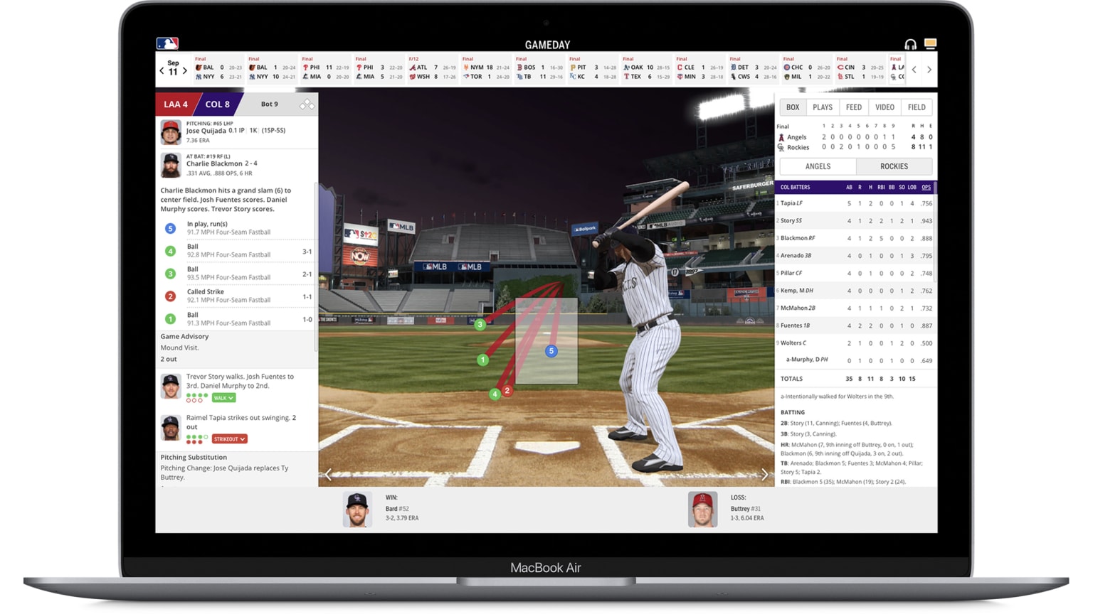 MLB Gameday Realtime MLB scores for your favorite teams