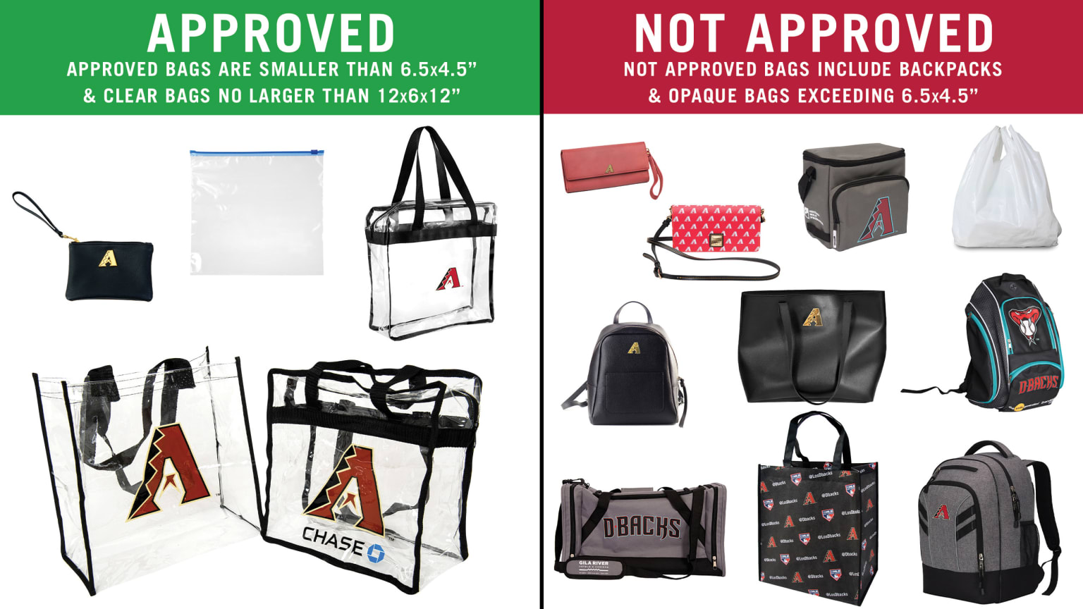 Clear Bag Policy Arizona Diamondbacks