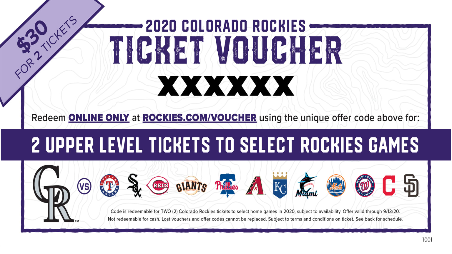 Group Fundraiser Ticket Voucher Redemption | Colorado Rockies