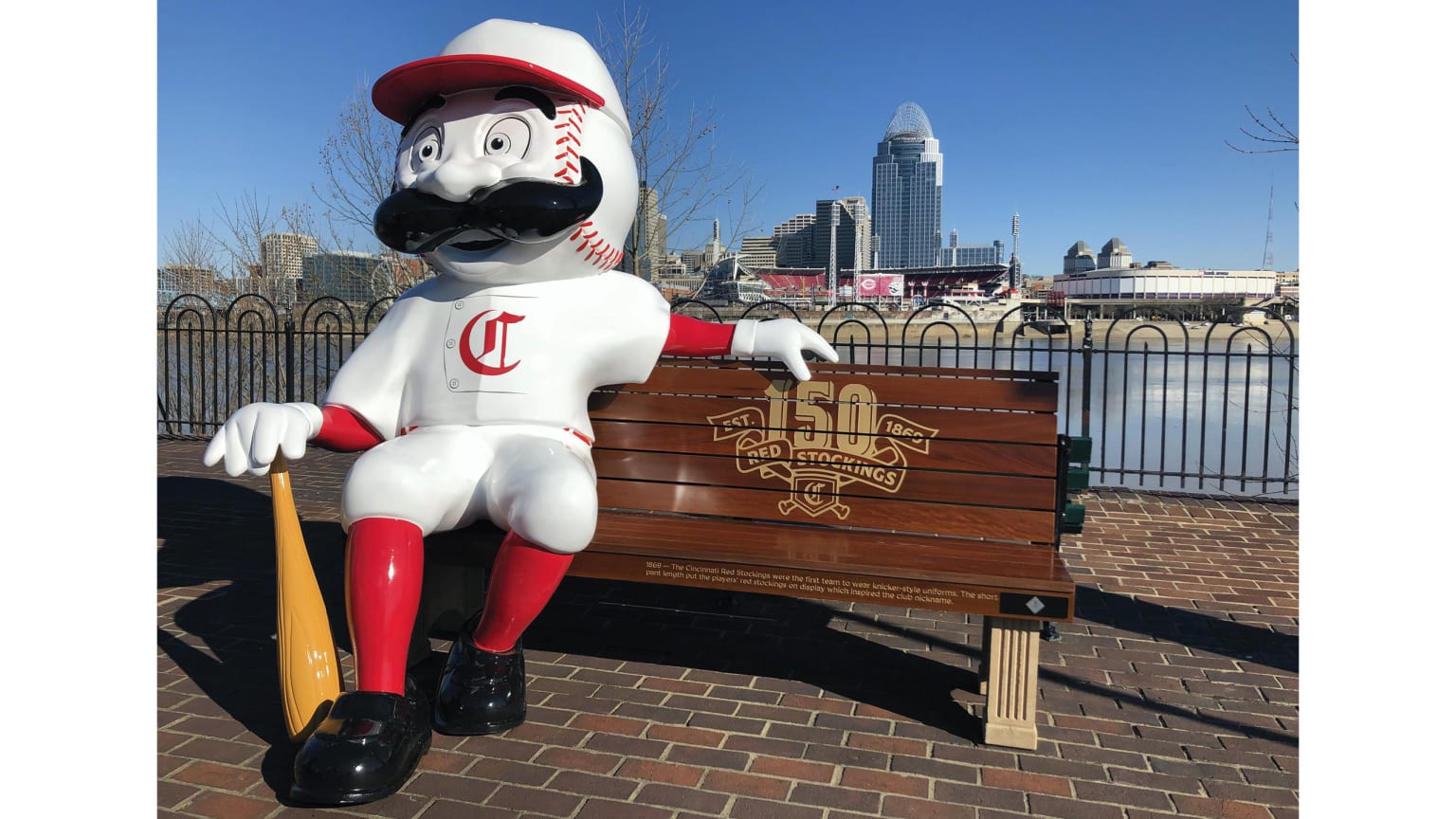 Visiting Mr. Redlegs Benches in Cincinnati - Vince Cincy