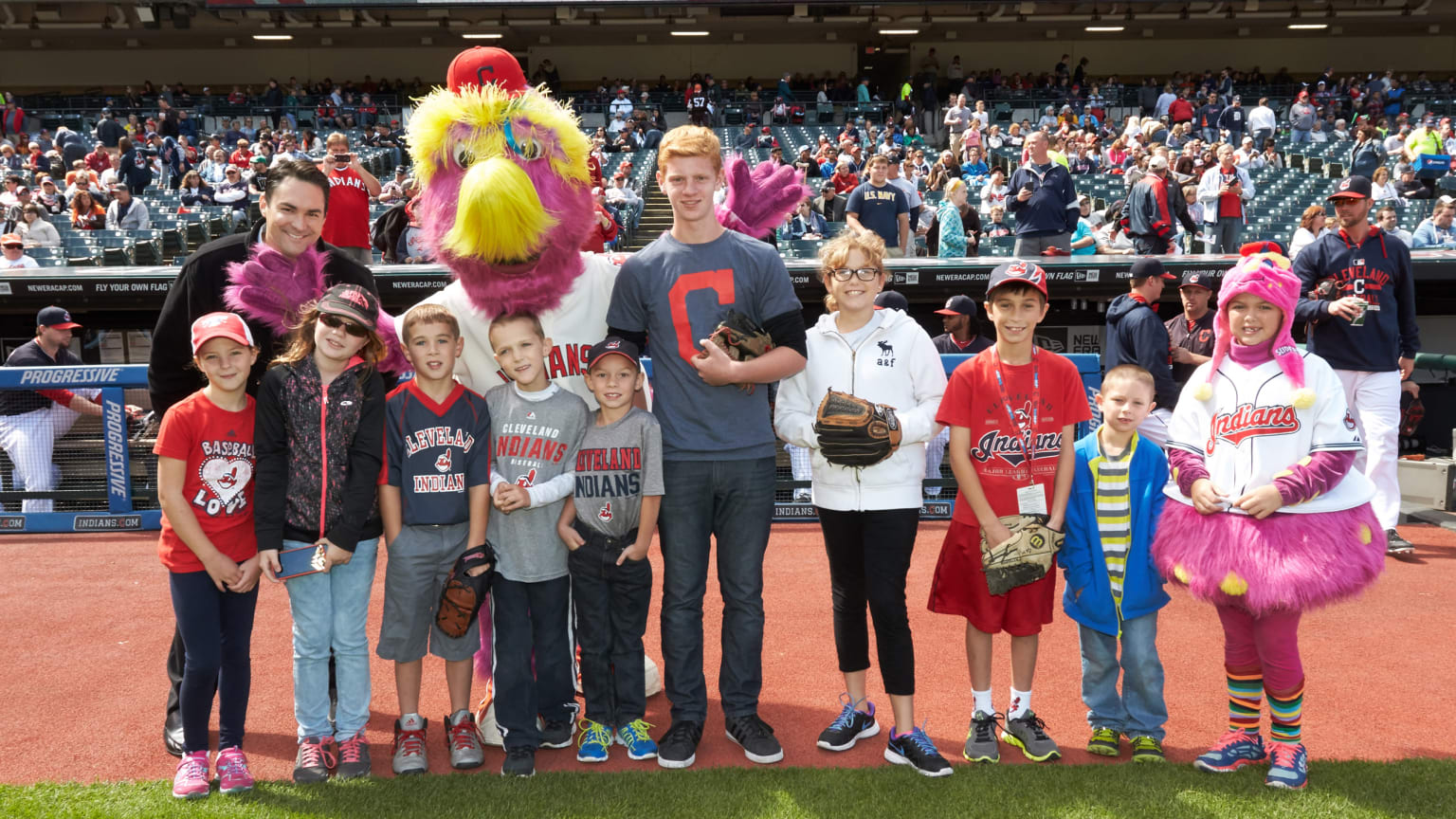 Goodyear Ballpark introduced a new, unnamed mascot before the first spring  training game between the Cleveland Indian…