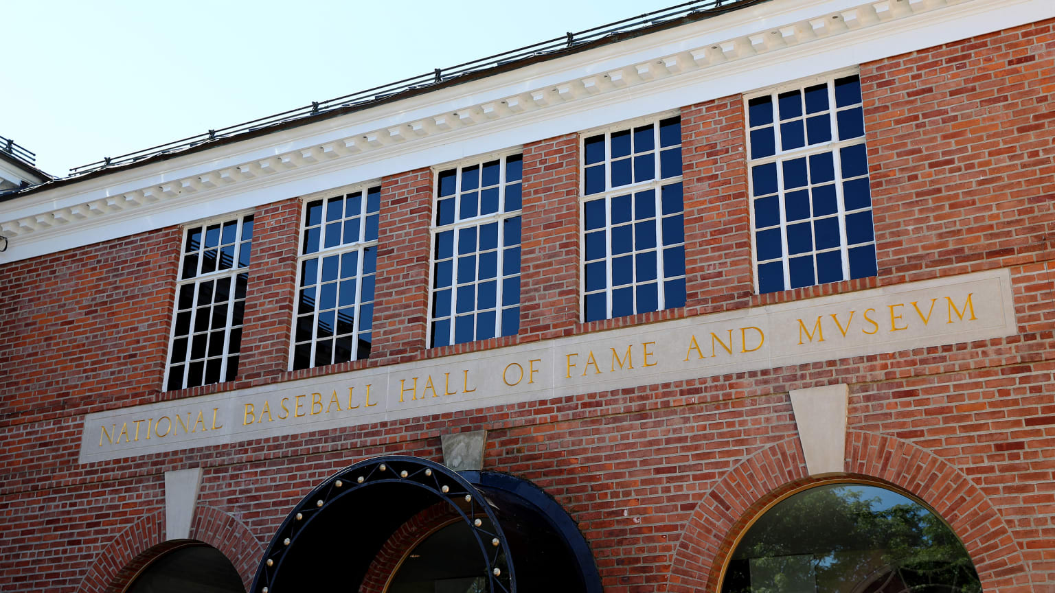 Pictured is the front of the Baseball Hall of Fame and Museum in Cooperstown, New York