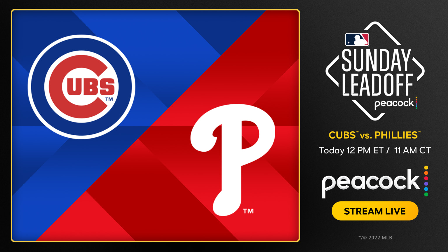 Cubs, Phillies on Peacock