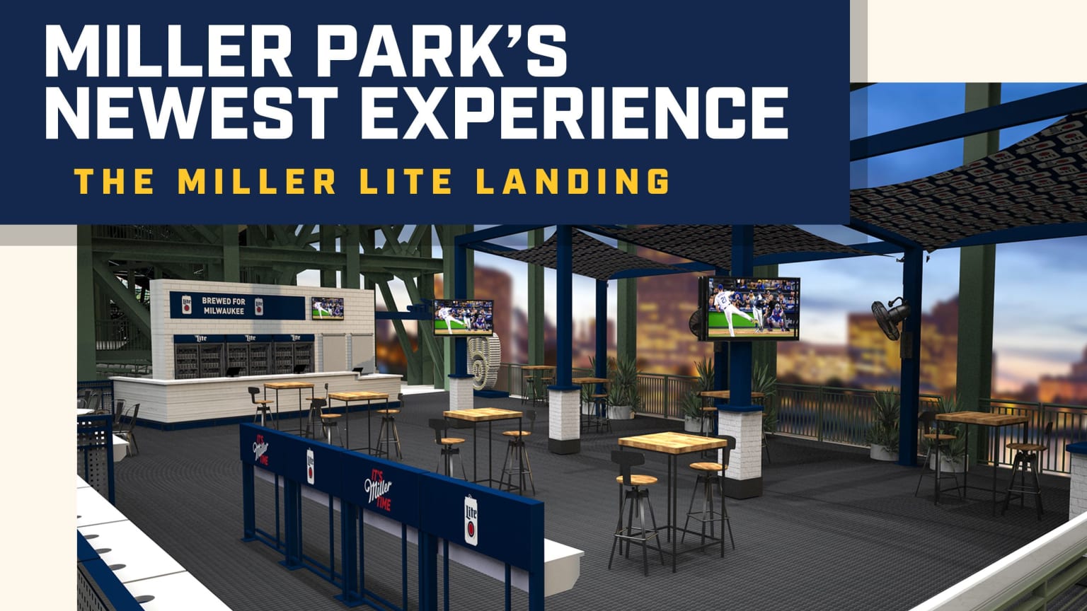 MIller Lite Landing Milwaukee Brewers