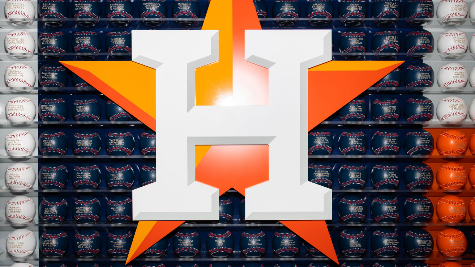 Houston Together Commemorative Baseball Wall | Houston Astros