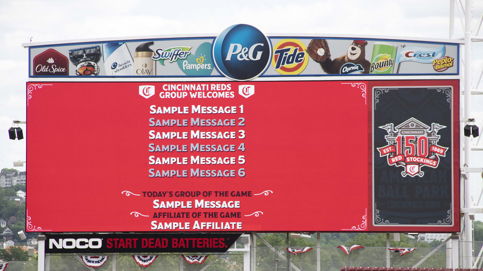 Scoreboard Messages Cincinnati Reds
