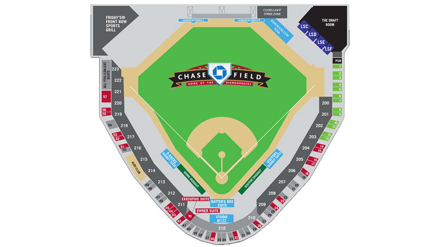 Chase Field Seating Map
