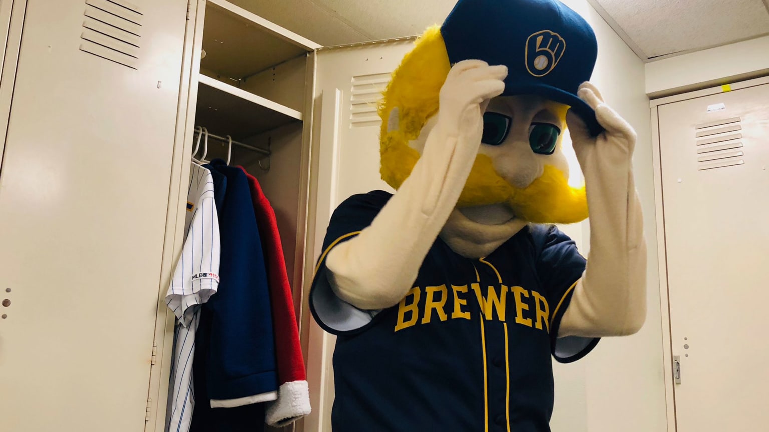 Milwaukee Brewers mascot Bernie Brewer's slide is seen before a