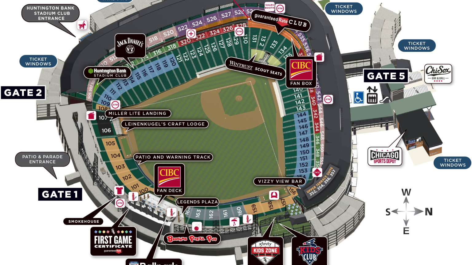 guaranteed rate field seating view