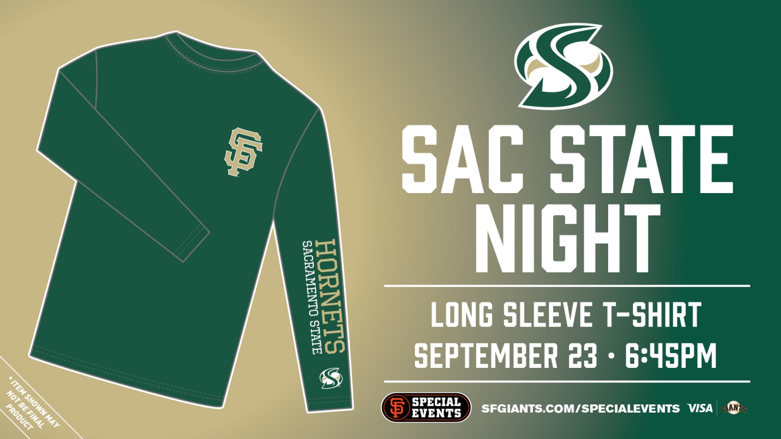 Sac State Night Special Event San Francisco Giants