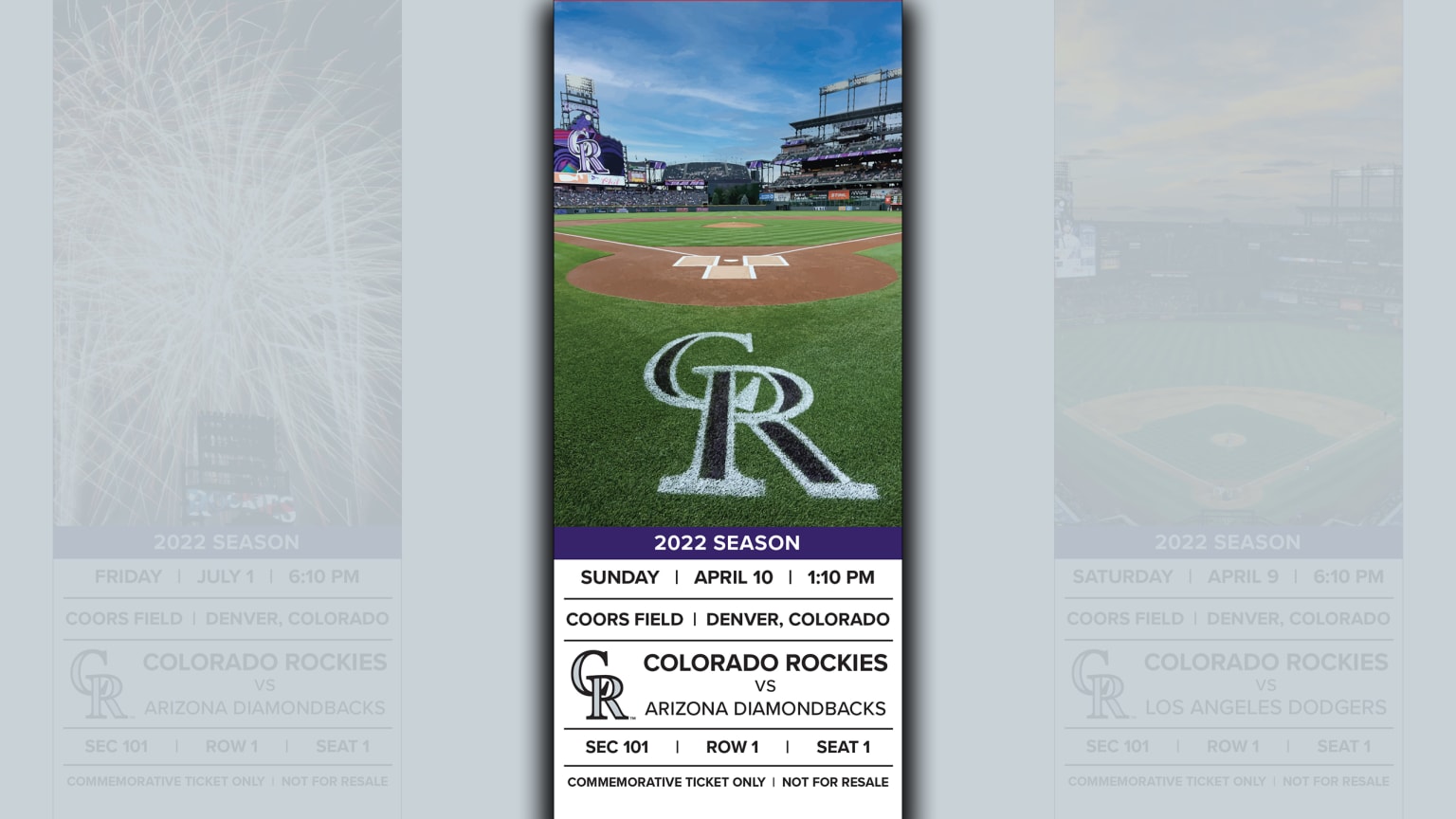 commemorative tickets colorado rockies