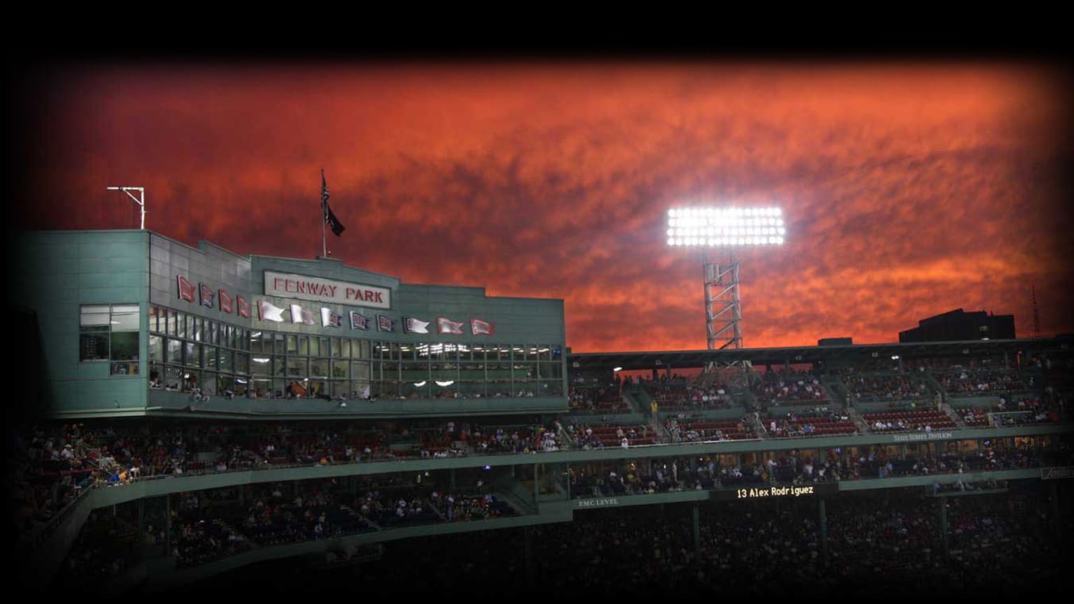 fenway park at night wallpaper