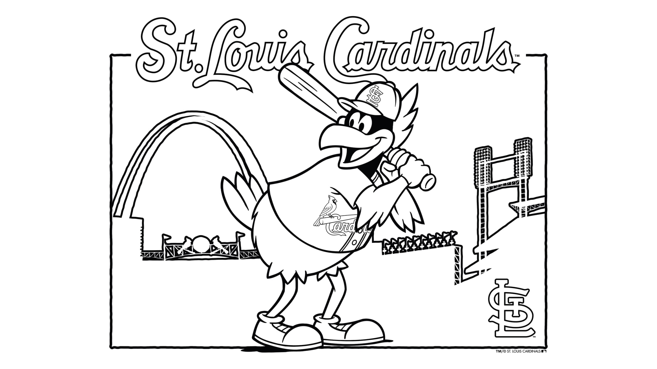 st louis cardinals printable coloring pages