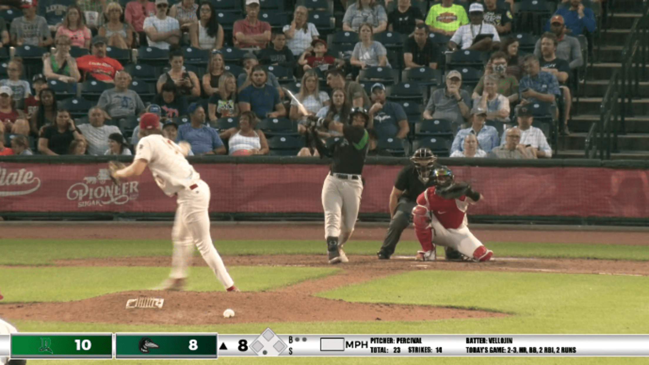 Daniel Vellojin hits two homers
