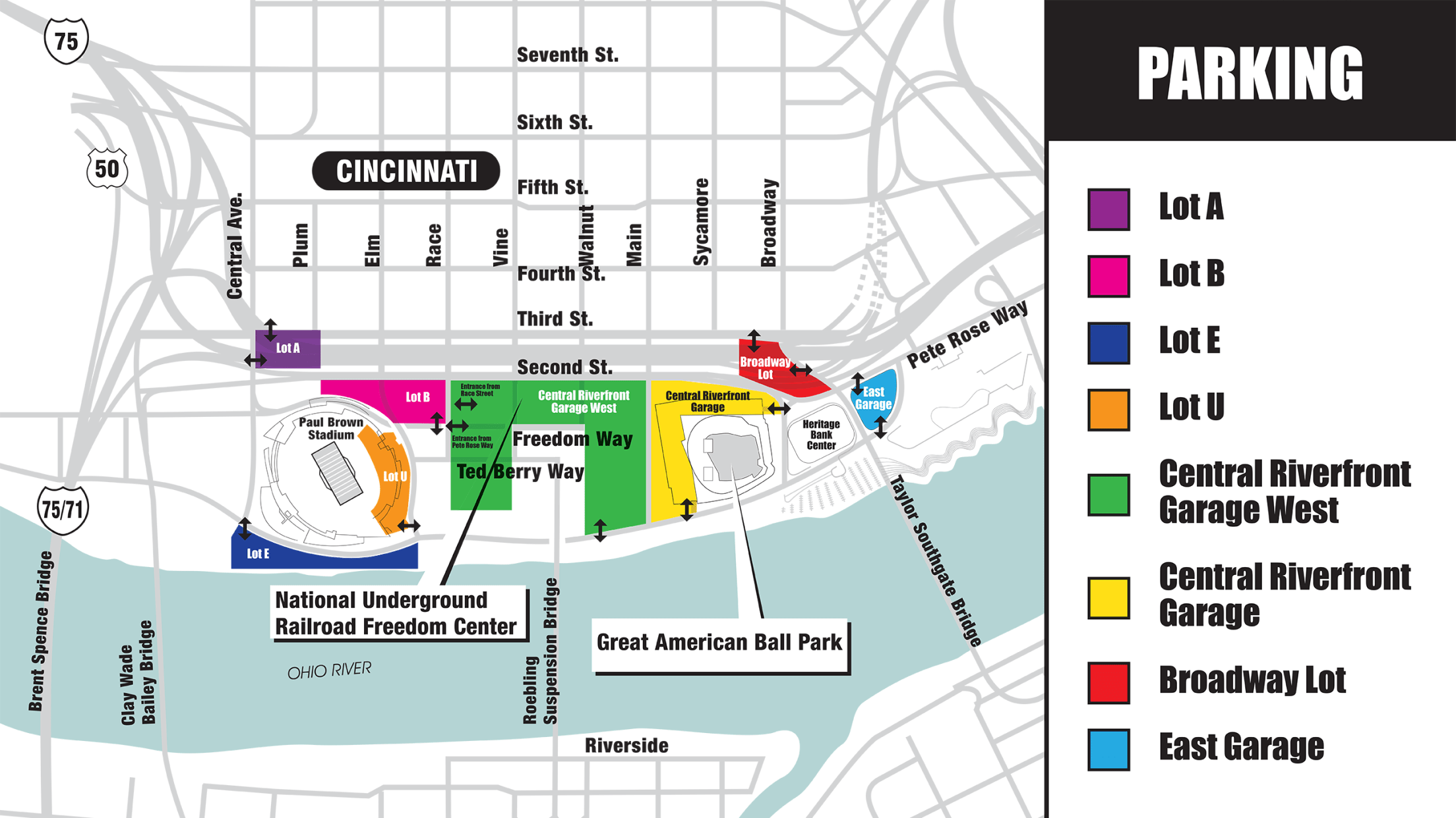 Getting To The Ballpark Parking And Directions Cincinnati Reds