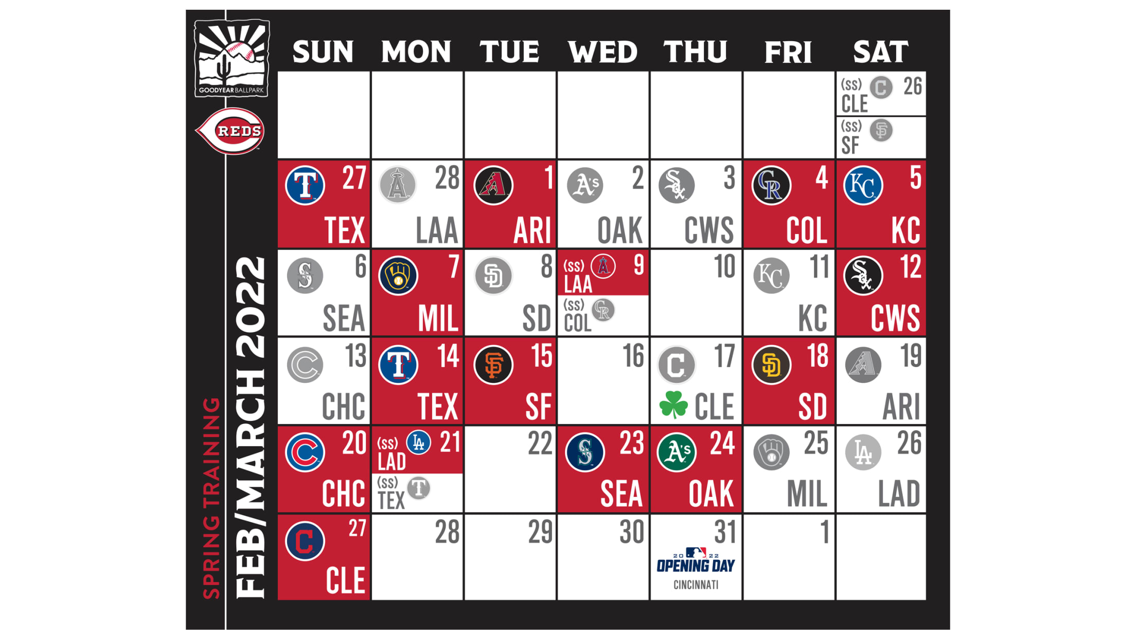 Reds Schedule April 2022 Printable Schedule | Schedule | Cincinnati Reds