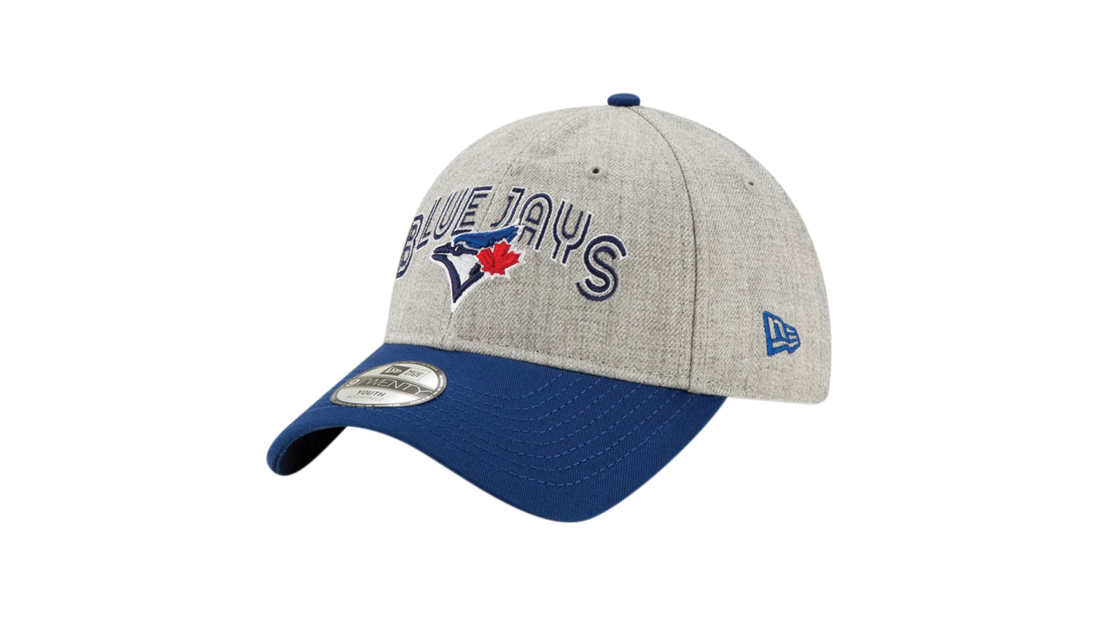 #039;47 Toronto Blue Jays Winter Hat Youth Kids Grid Fleece Gray Blue MLB  Baseball