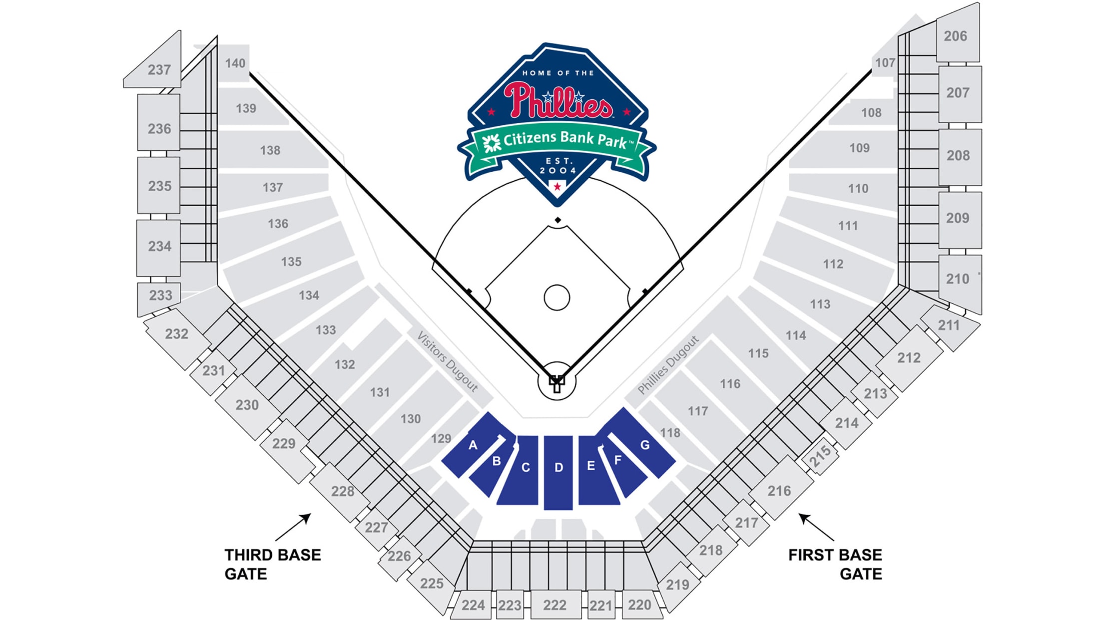 Citizens Bank Park Seating Chart With Row Numbers My Bios