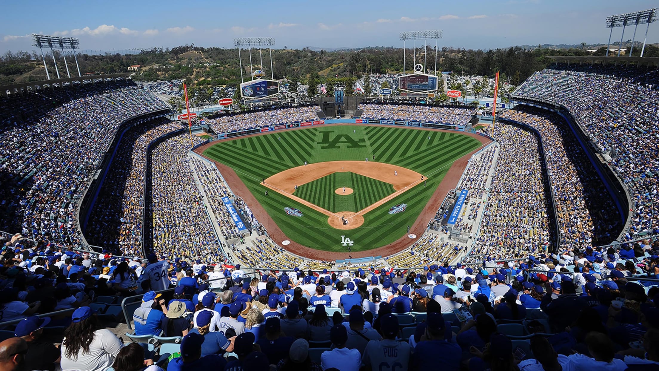 Los Angeles, United States. 12th Apr, 2022. A general view of Dodger Stadium  prior to the Los Angeles Dodgers regular season home opener, Tuesday, Apr.  12, 2022, in Los Angeles. Photo via