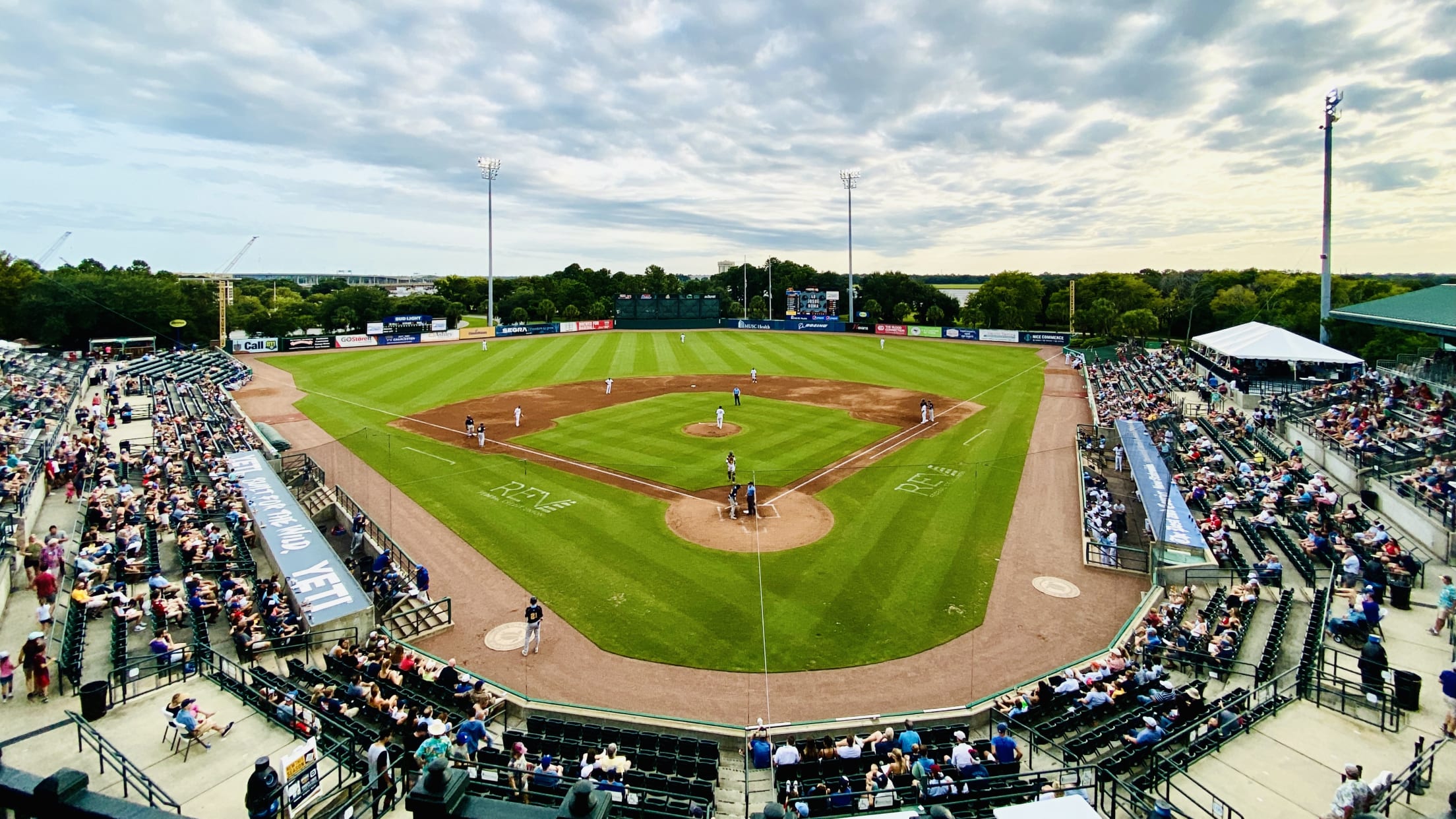 Commanders throw first pitch during RiverDogs game > Joint Base Charleston  > Article Display