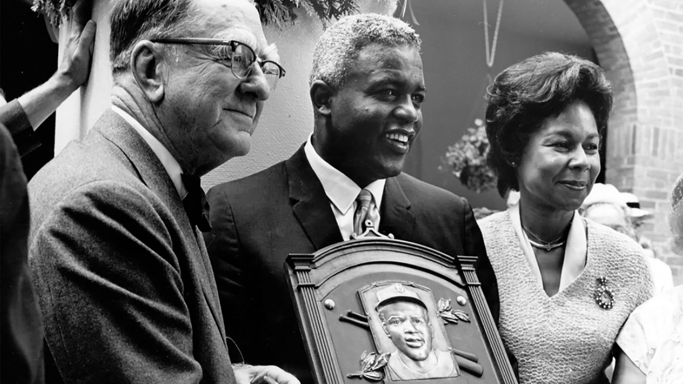 The Jackie Robinson Foundation - Dodgers General Manager Branch Rickey  (pictured at left at Jackie Robinson's Hall of Fame Induction Ceremony) was  born #OTD in 1881. Rickey was instrumental in breaking baseball's