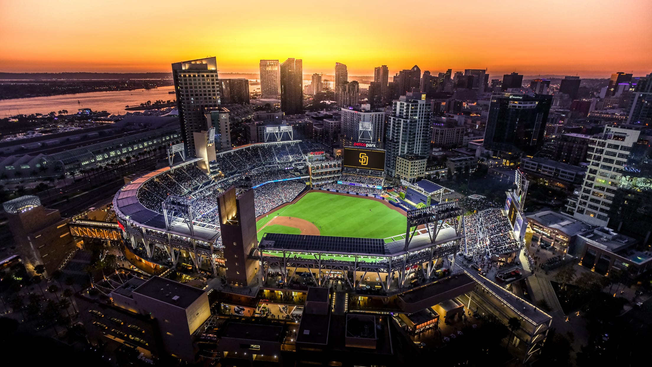 Nice sunset at the padres game right now : r/sandiego