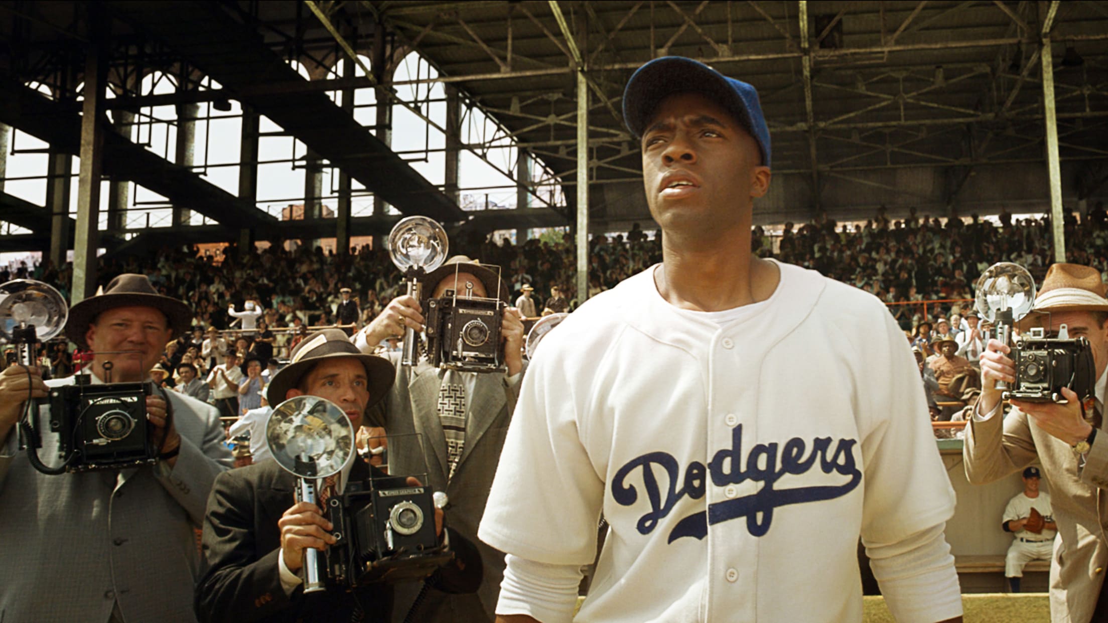 1947 Jackie Robinson and Ben Chapman Baseball Wire Photo