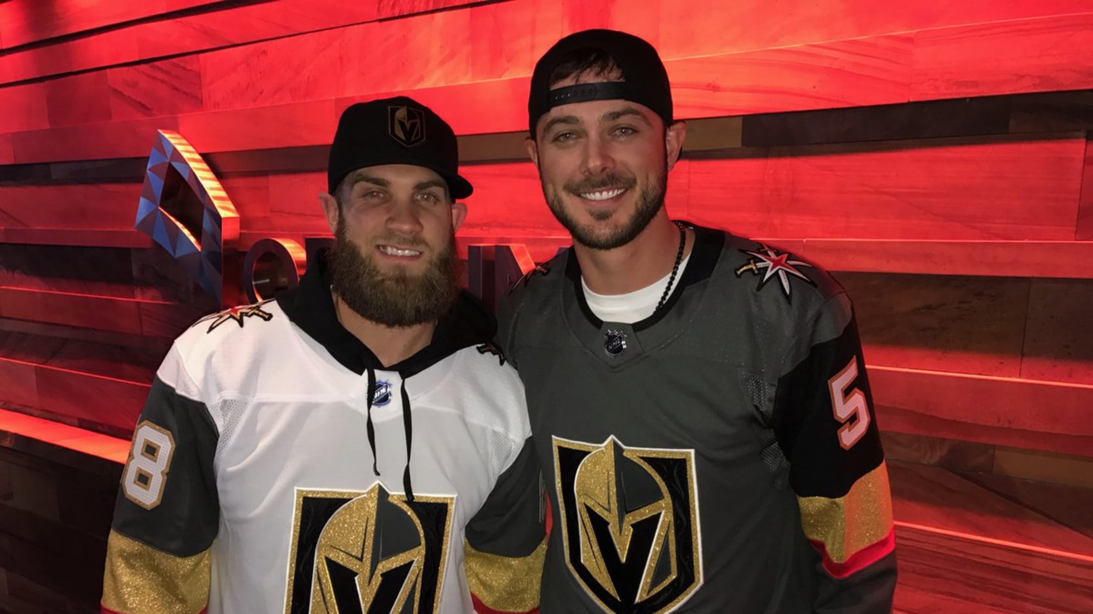 Kings of Las Vegas Bryce Harper and Kris Bryant took in a Golden Knights game together MLB