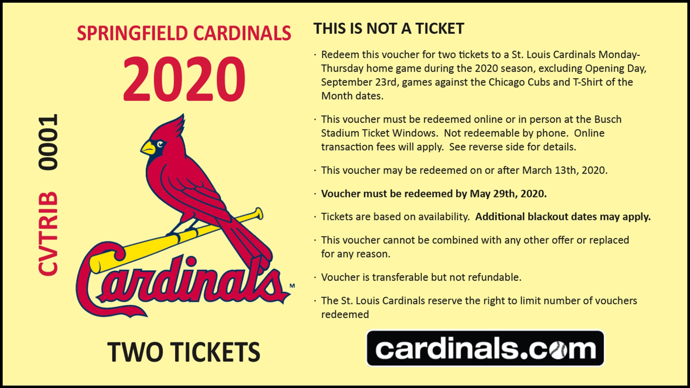 Cardinals Ticket Vouchers | St. Louis Cardinals