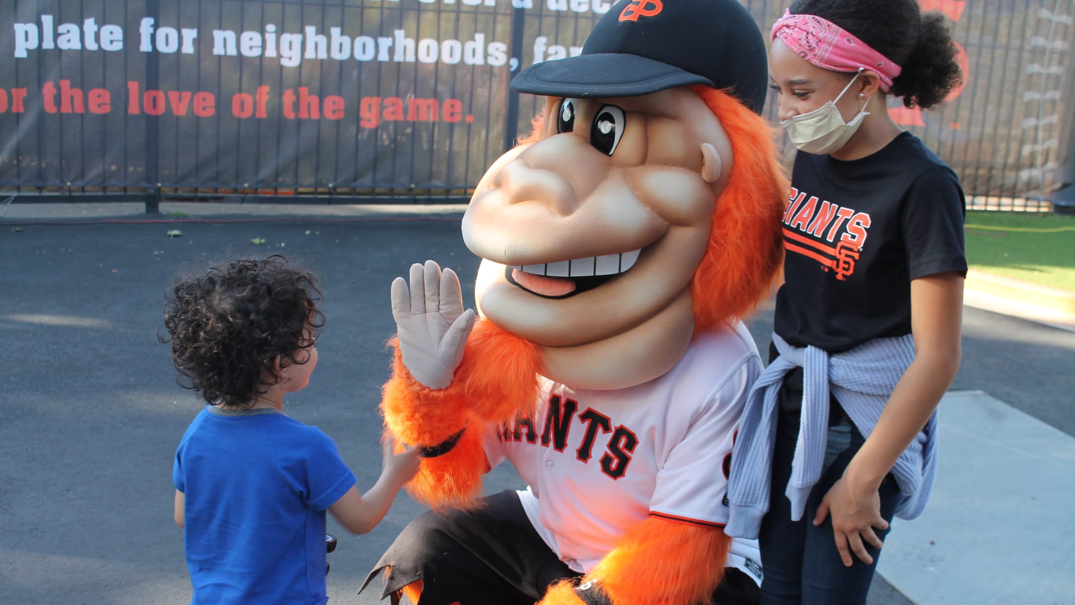 San Jose Giants - Paul the Churro Man doing the honors of