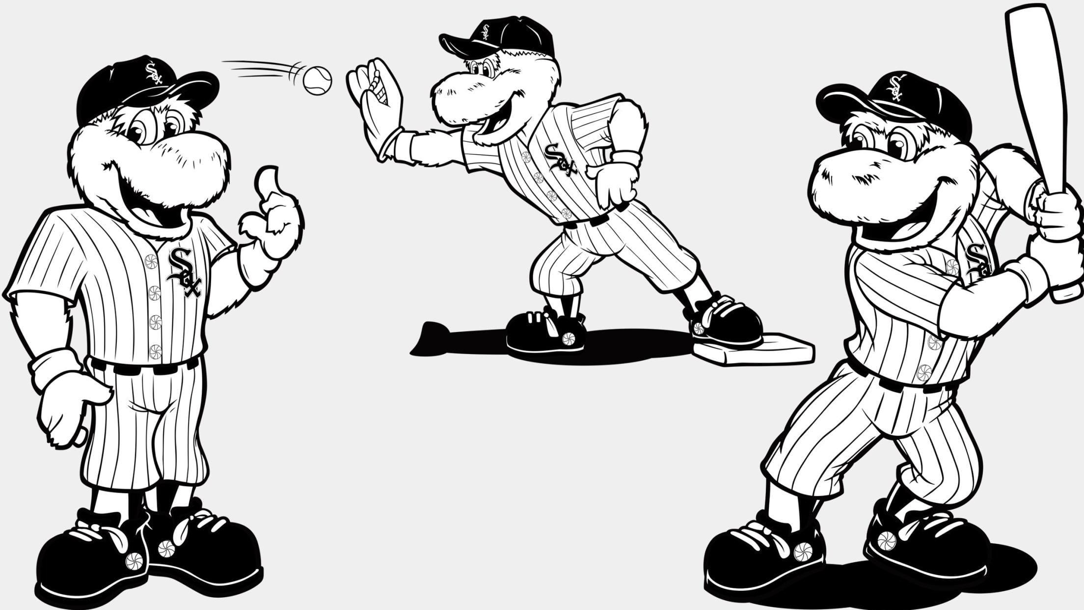 Chicago White Sox Southpaw Minimalist MLB Mascots Collection 12 x 12 Fine  Art Print by artist S. Preston