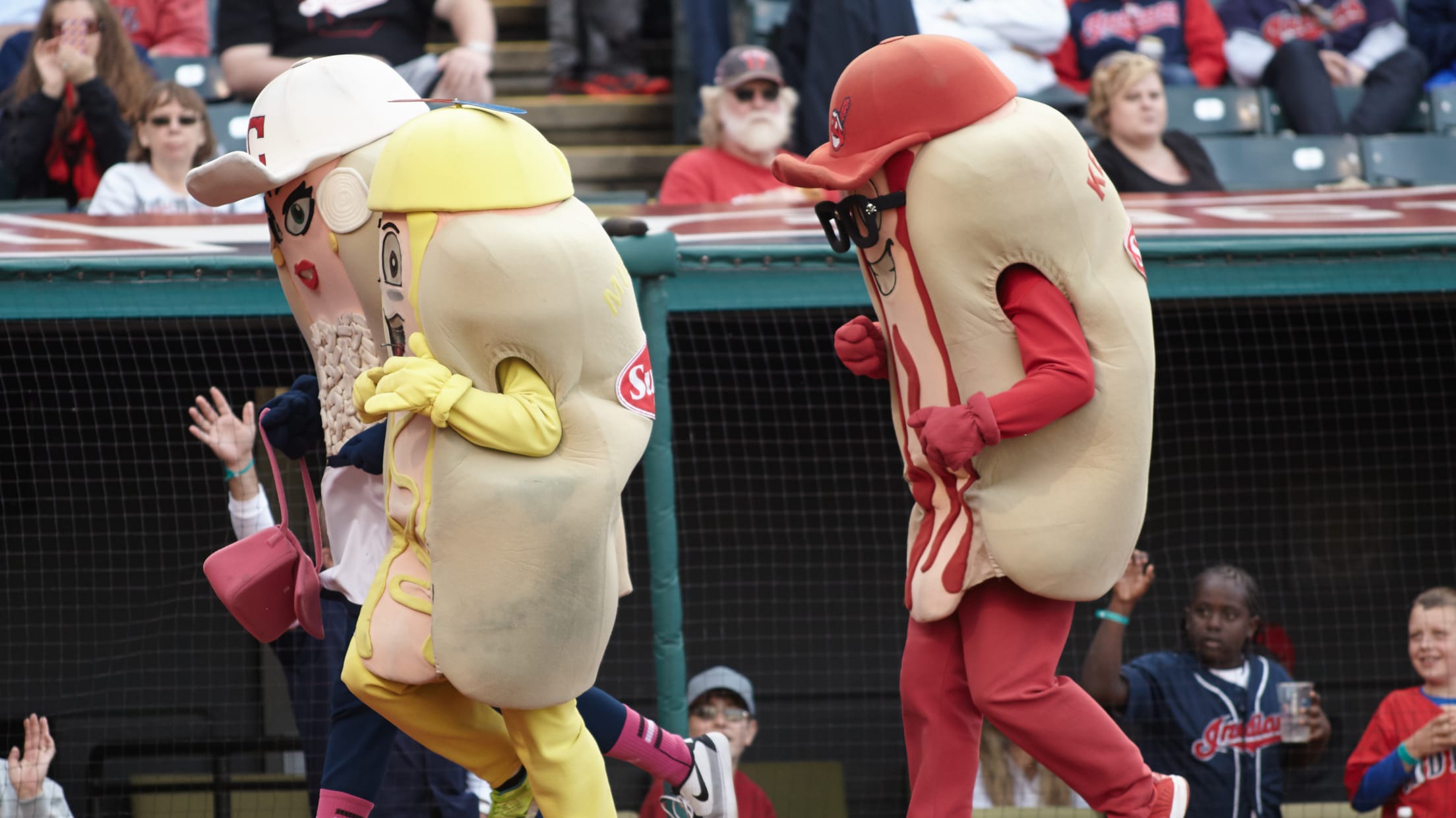 Cleveland Guardians Mascot Dances On Dugout Editorial Stock Photo