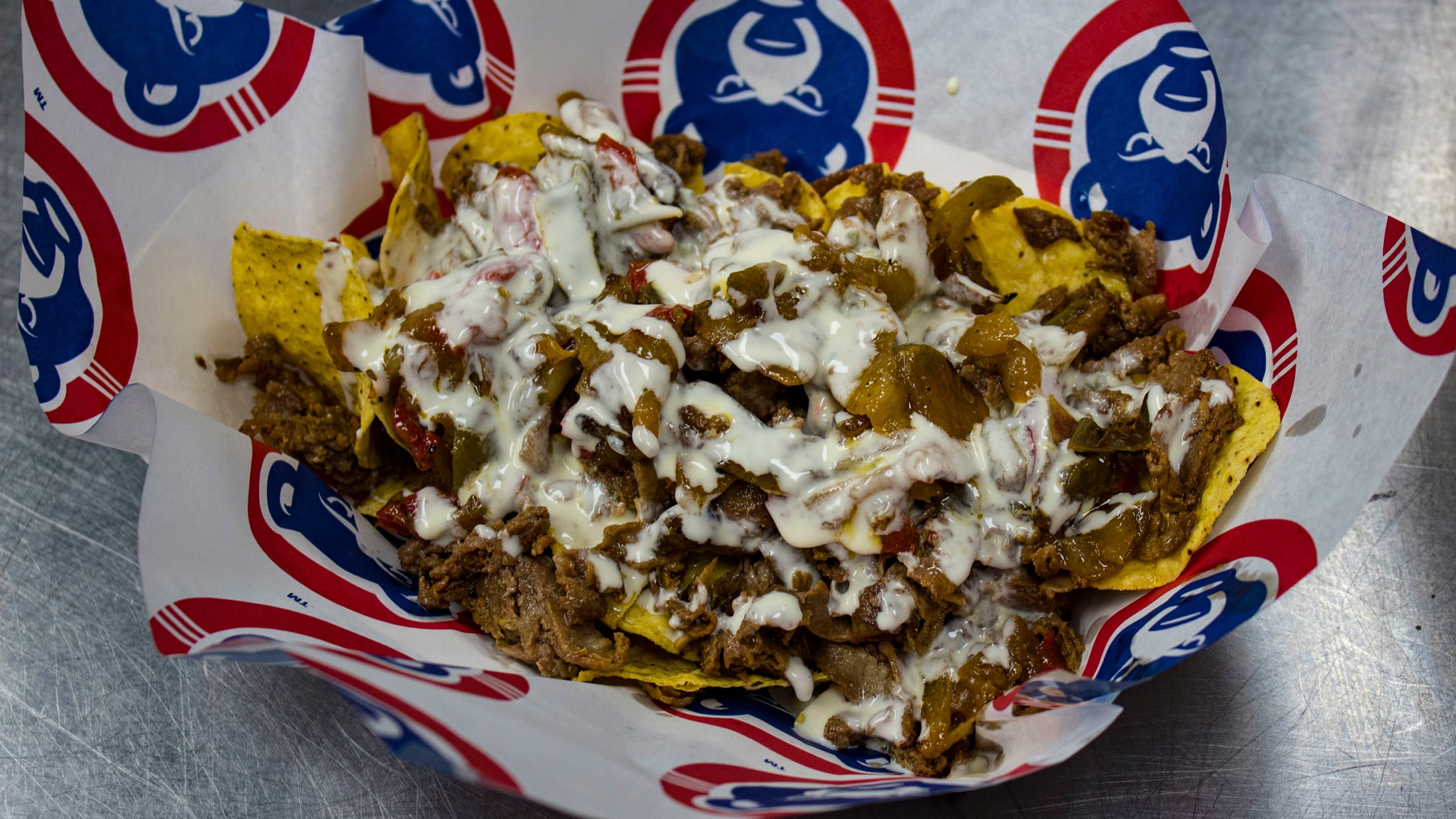 Four Winds Field Philly Steak Nachos