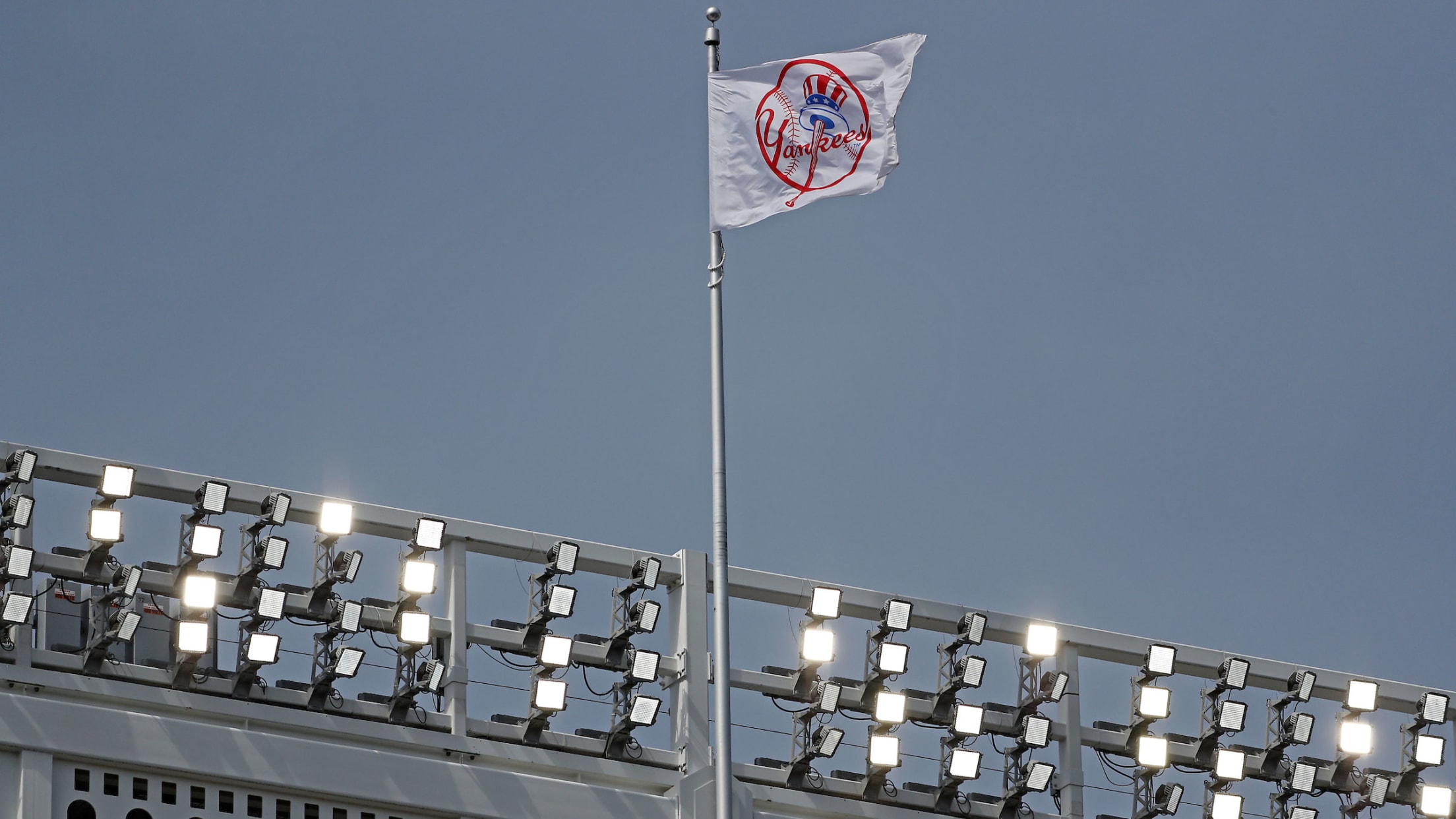 Trash and recycling in the park at Yankee Stadium