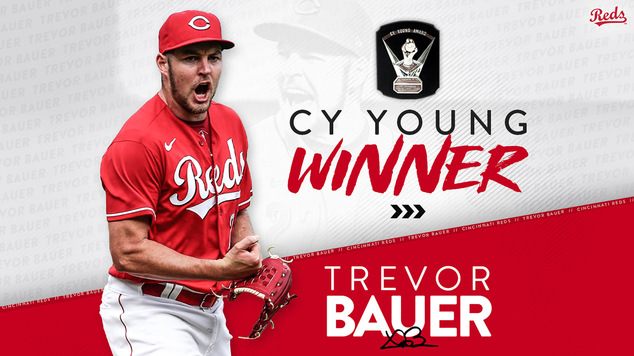 Youth Trevor Bauer Cincinnati Reds Authentic White Flex Base