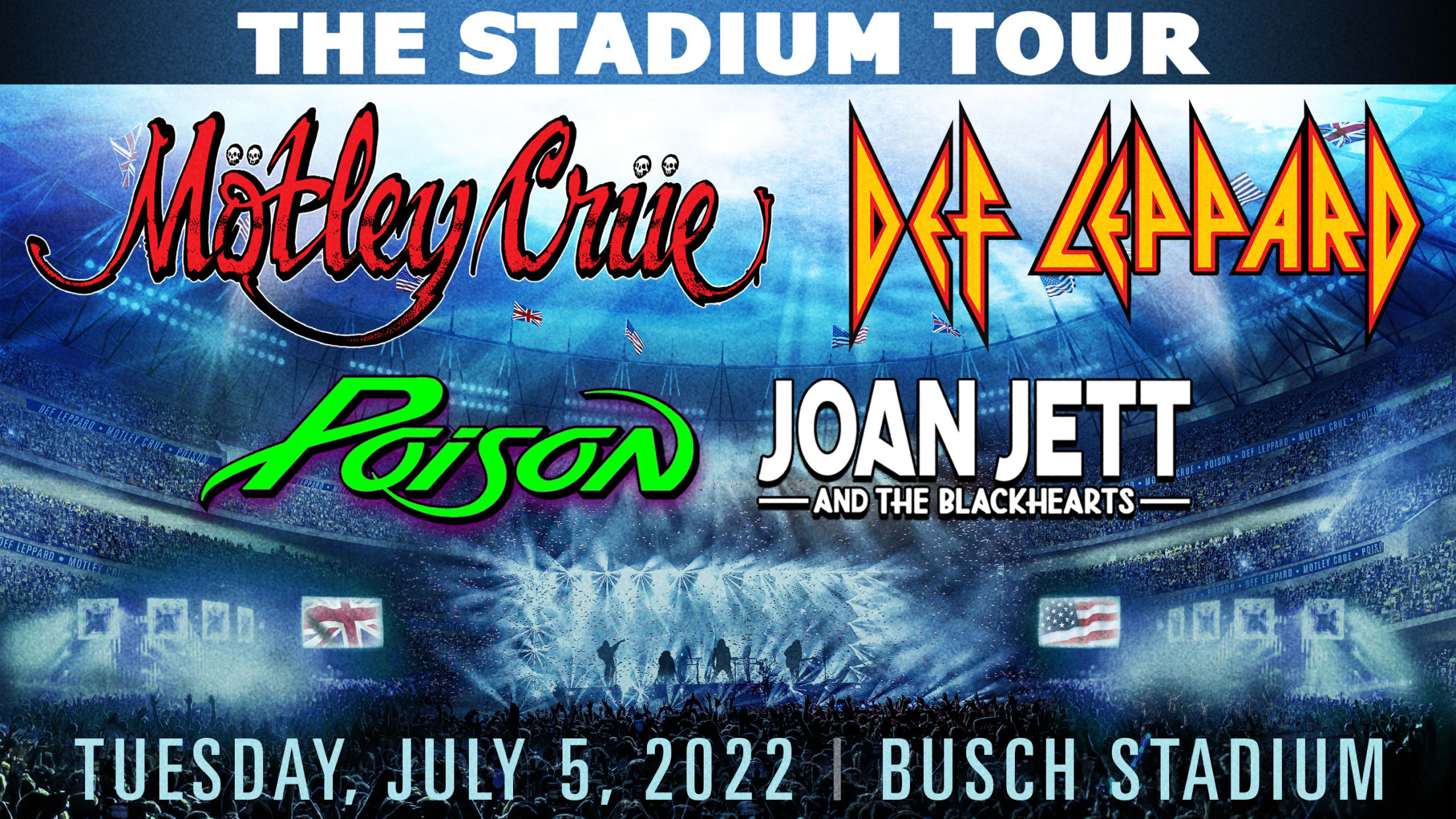 Def Leppard 2022 The Stadium Tour July 05 Busch Stadium St. Louis, MO Event  Poster Shirt - ReproTees - The Home of Vintage Retro and Custom T-Shirts!