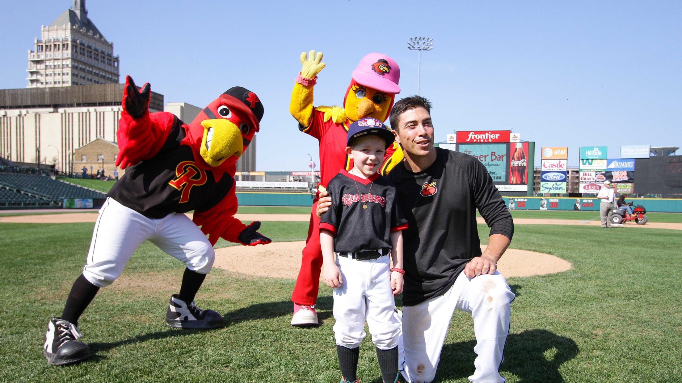 Spikes and Mittsy, Rochester Red Wings mascots; AAA International