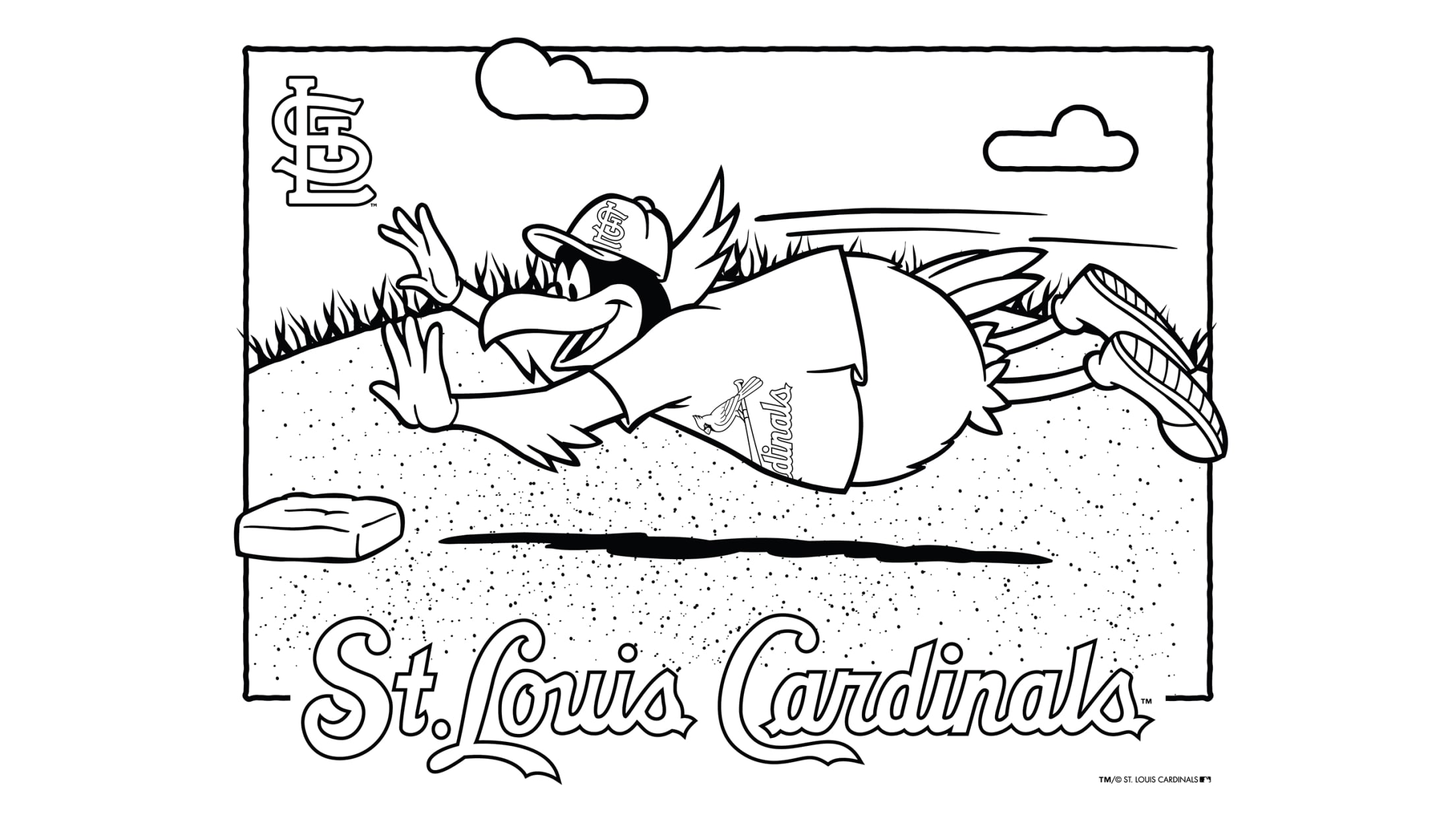 st louis cardinals printable coloring pages
