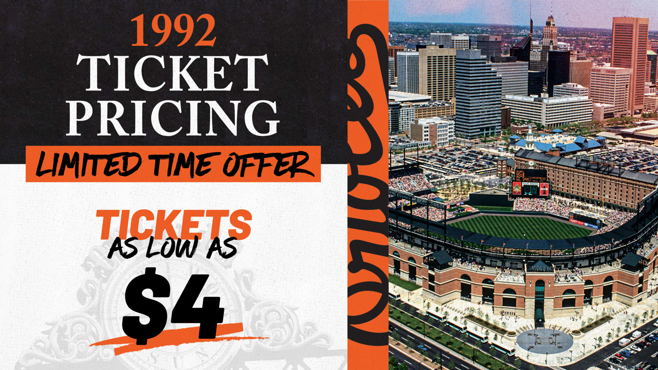 For 30th anniversary of Camden Yards, Orioles throw back ticket pricing to  1992 levels for first two series