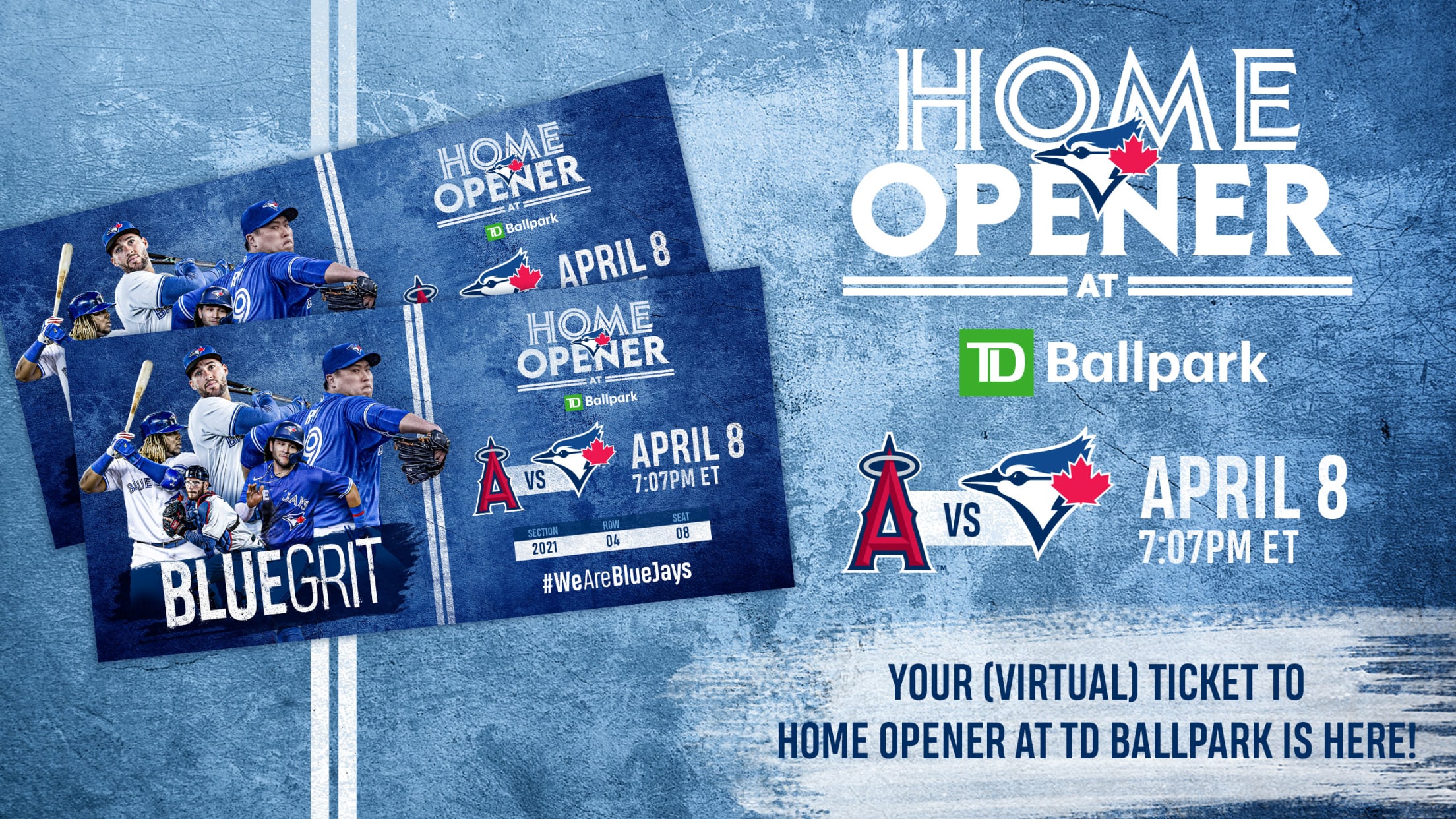 Virtual Home Opener Ticket Toronto Blue Jays