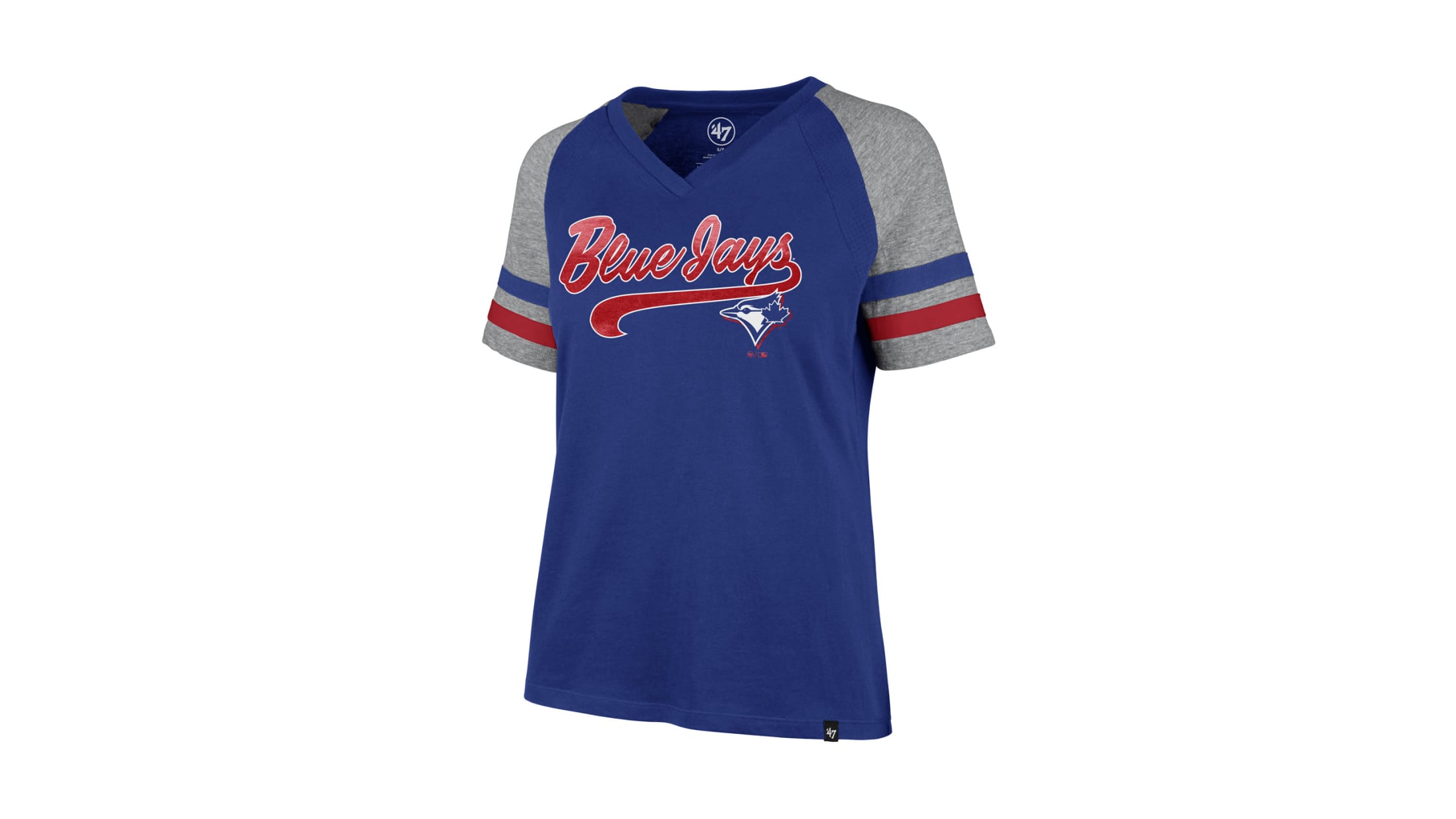 47 Brand Toronto Blue Jays Women's T-Shirt! Red Blue Ladies Short