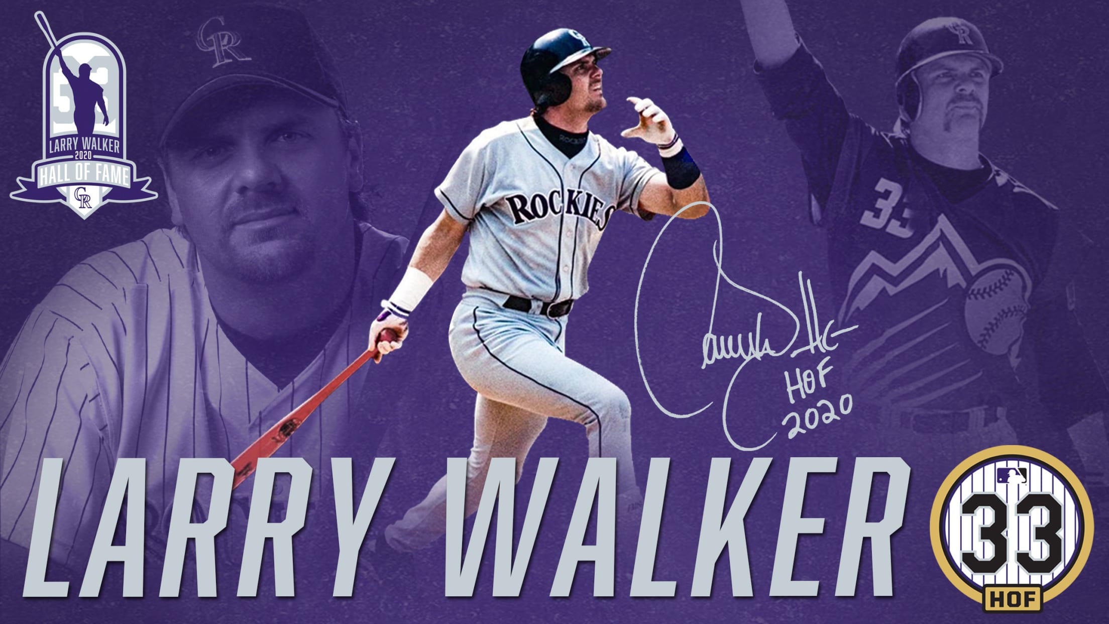 Men’s Nike Larry Walker Colorado Rockies Hall of Fame Class of 2020 Name &  Number T-Shirt