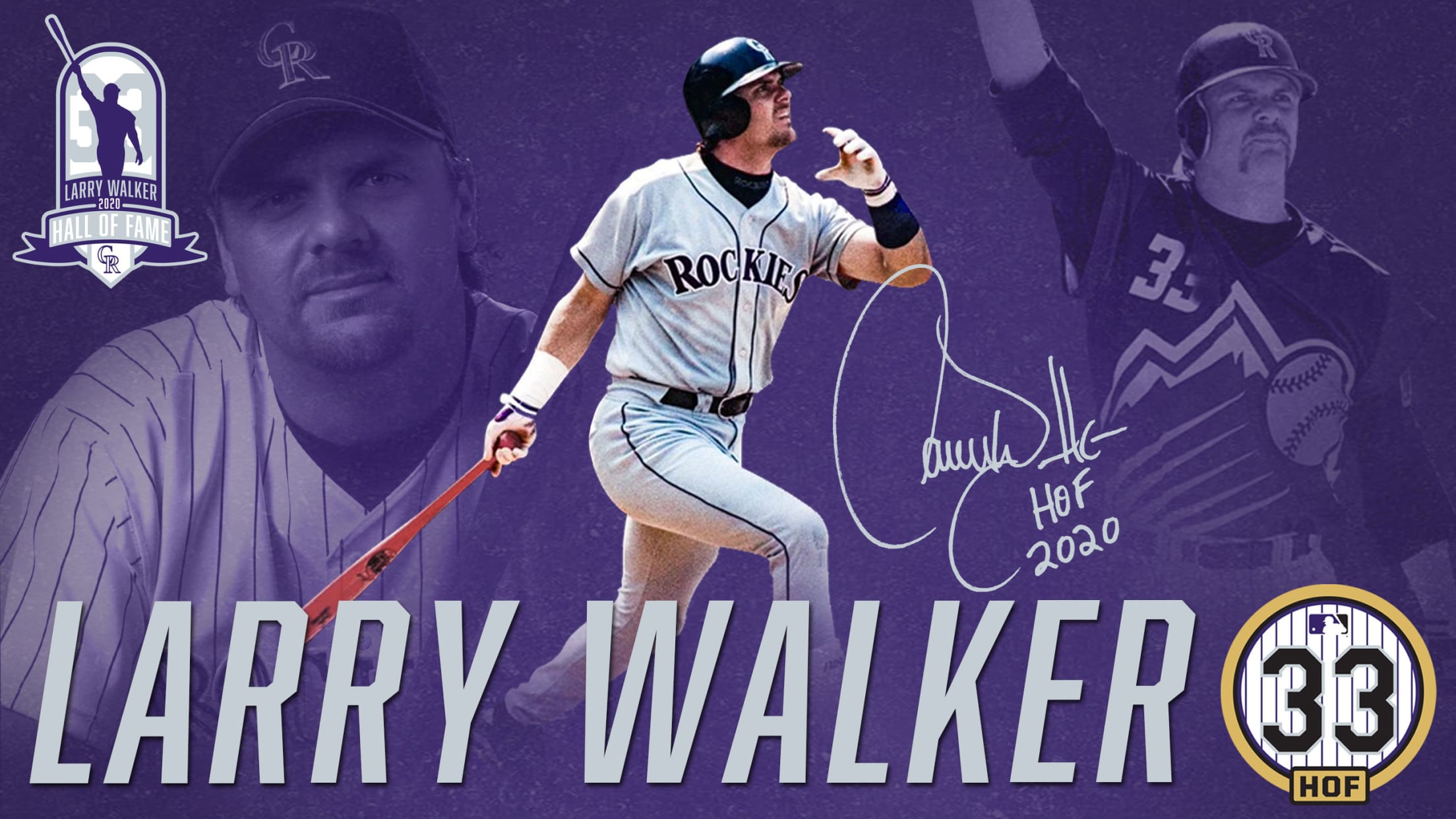 LARRY WALKER  Colorado Rockies 2001 Home Majestic